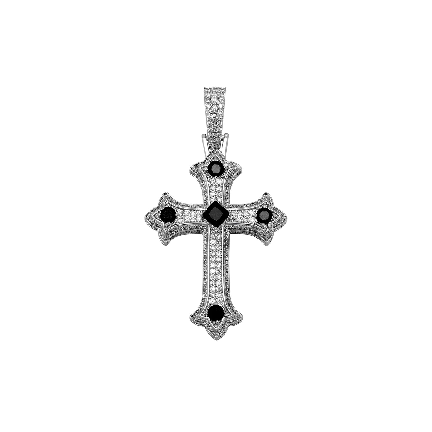 JINAO 2022 NEW European and American Style Colorful Cross Pendant High Quality Ice Cravejado AAA+ Cubic Zircon Jewelry For Gift