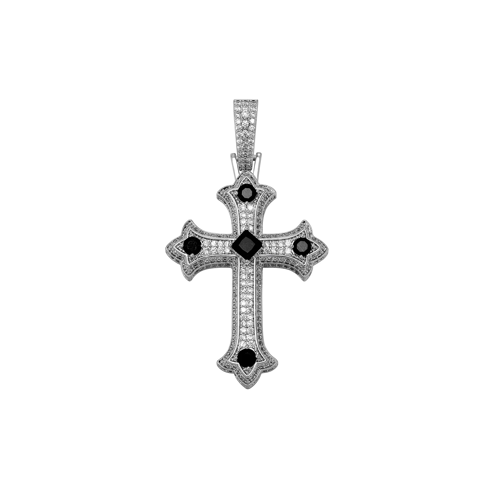 JINAO 2022 NEW European and American Style Colorful Cross Pendant High Quality Ice Cravejado AAA+ Cubic Zircon Jewelry For Gift
